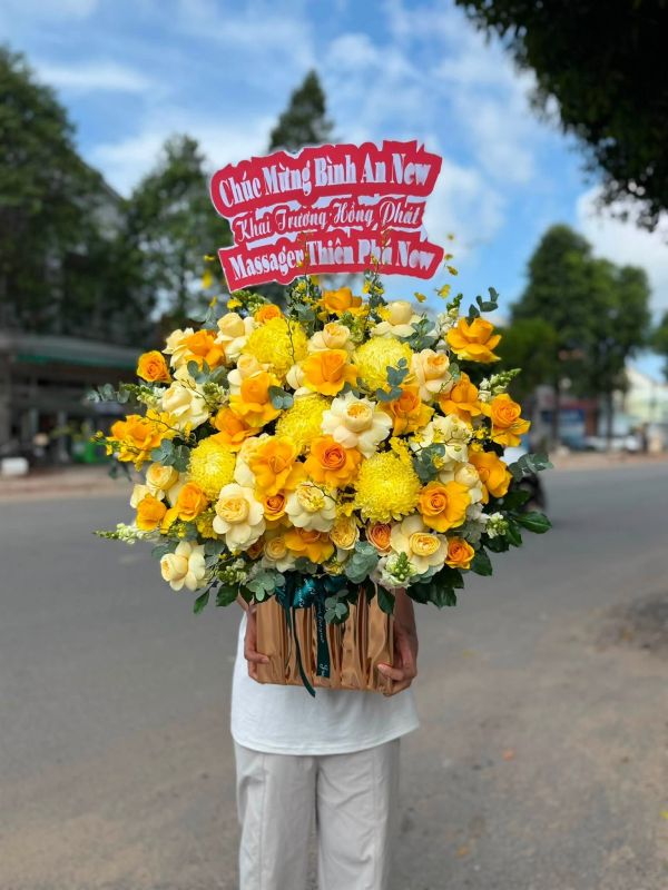 giỏ hoa khai trương