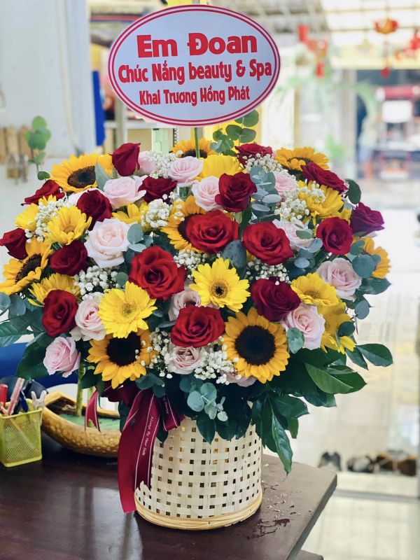 giỏ hoa khai trương