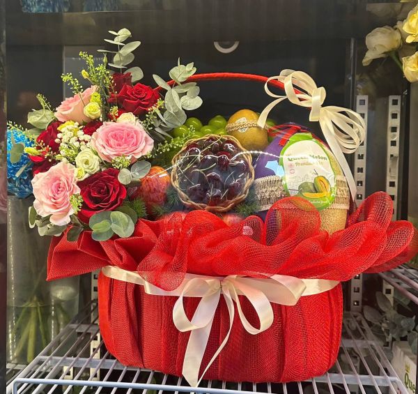 Giỏ hoa trái cây sang trọng