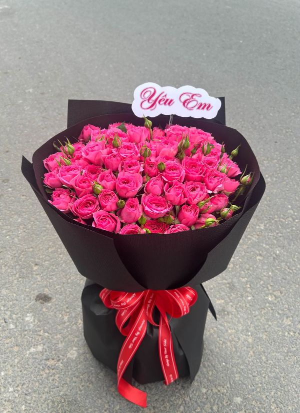 Hoa sinh nhật màu hồng
