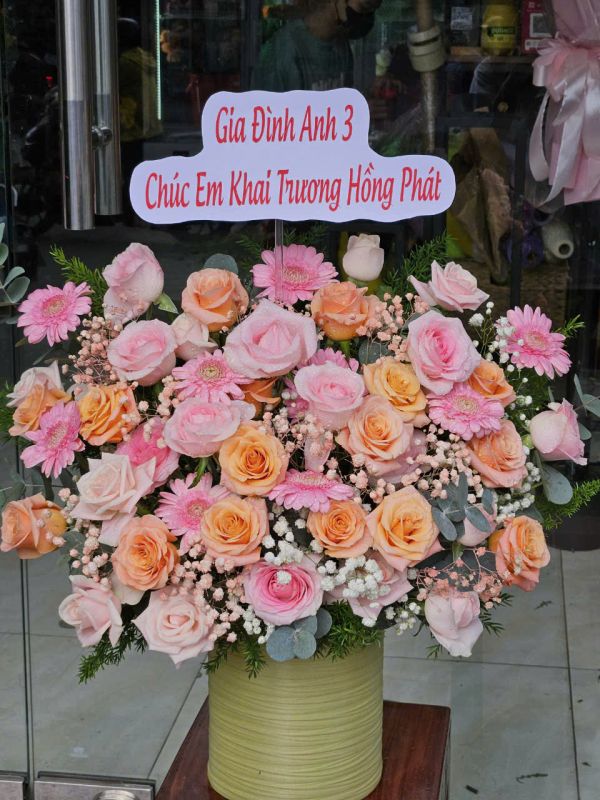 giỏ hoa khai trương
