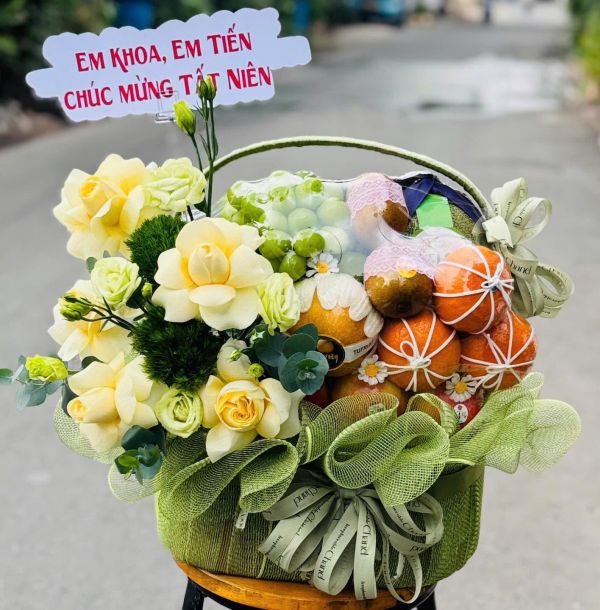 Giỏ hoa trái cây tặng sếp, đối tác, khách hàng