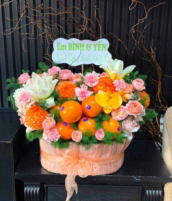 Giỏ hoa trái cây tặng sinh nhật