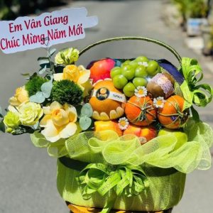 Giỏ Hoa Trái Cây Chúc Mừng Năm Mới – Tân Niên Phúc Lộc