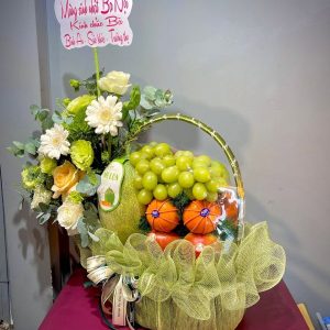 Giỏ Hoa Trái Cây Mừng Thọ – An Khang Trường Thọ