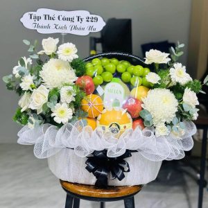 Giỏ Hoa Trái Cây Chia Buồn – Thành Kính Sẻ Chia
