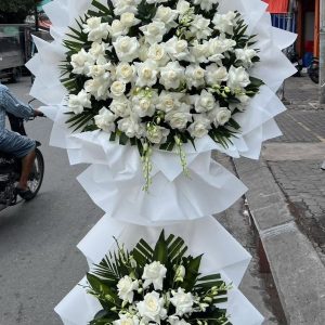 Kệ Hoa Chia Buồn Lan Trắng – Thanh Thản Ra Đi